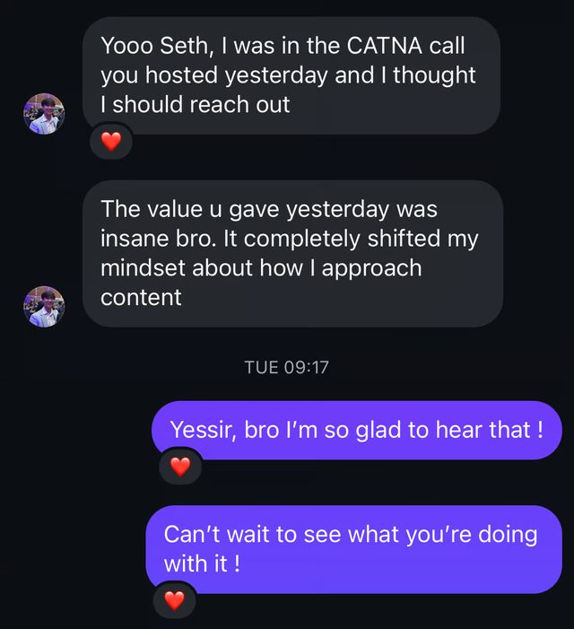 Message to Seth