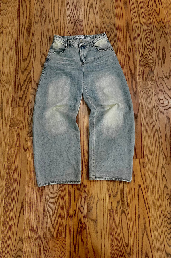 Luxury Denim Make Art Make Love Make Money Baggy Jeans