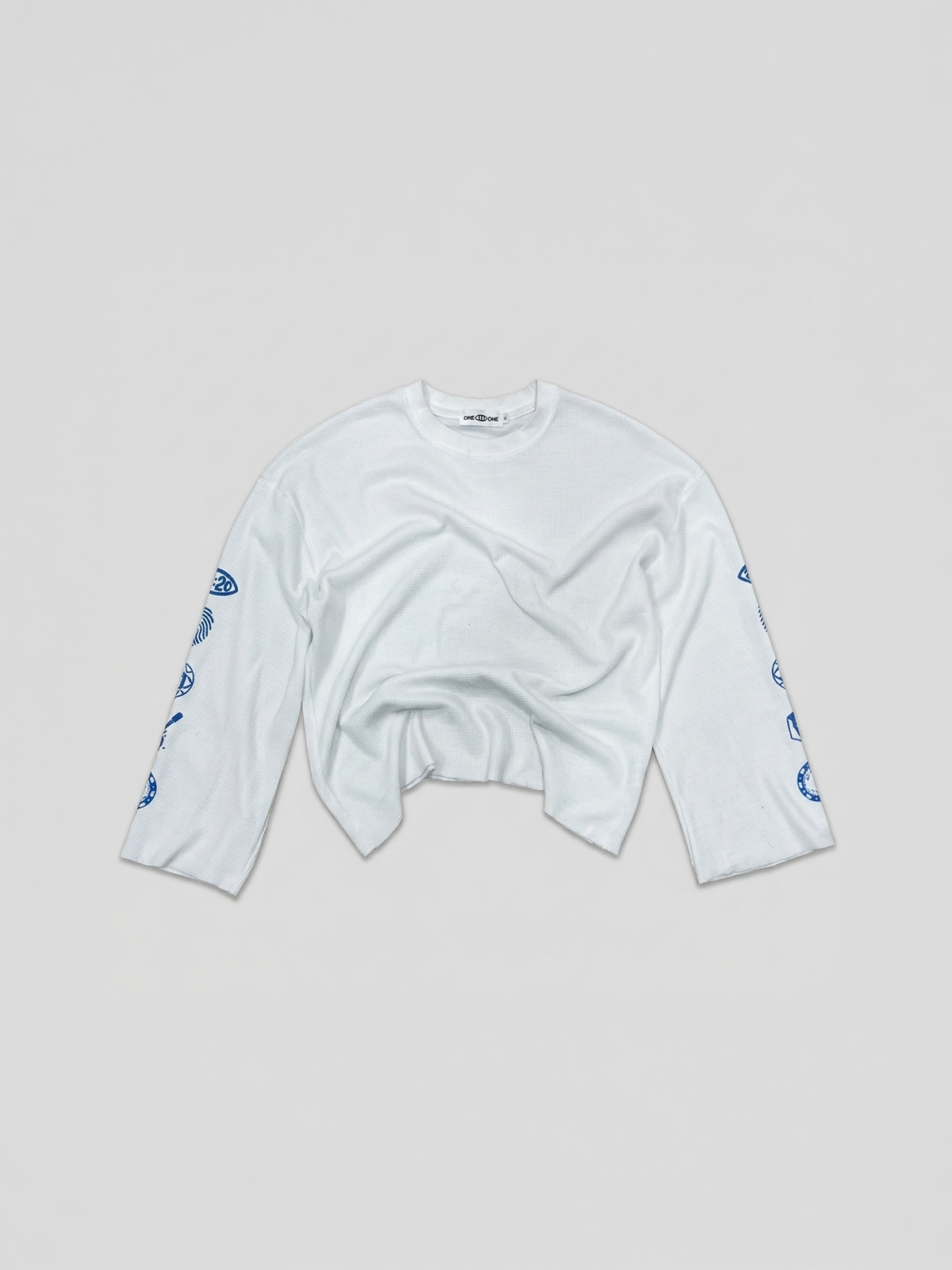 Blue Ace of One Waffle Knit Long Sleeve