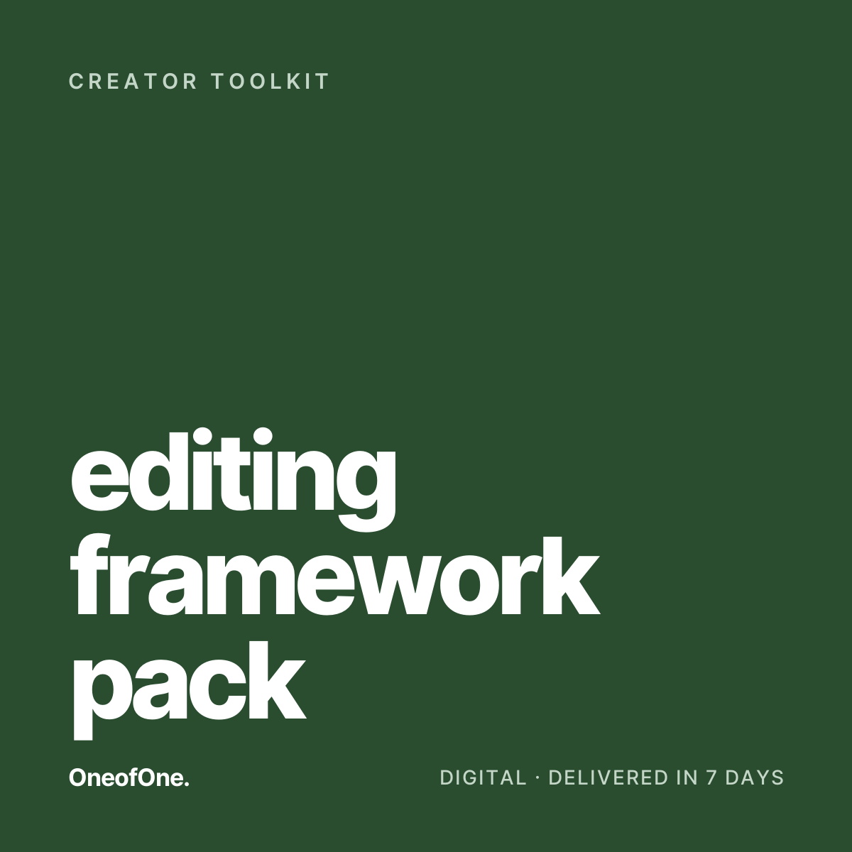 Editing Framework Pack