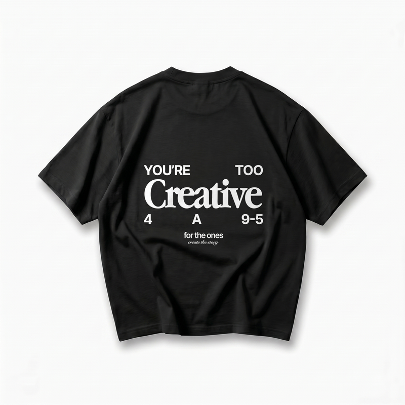 Too Creative Tee Oversized Black