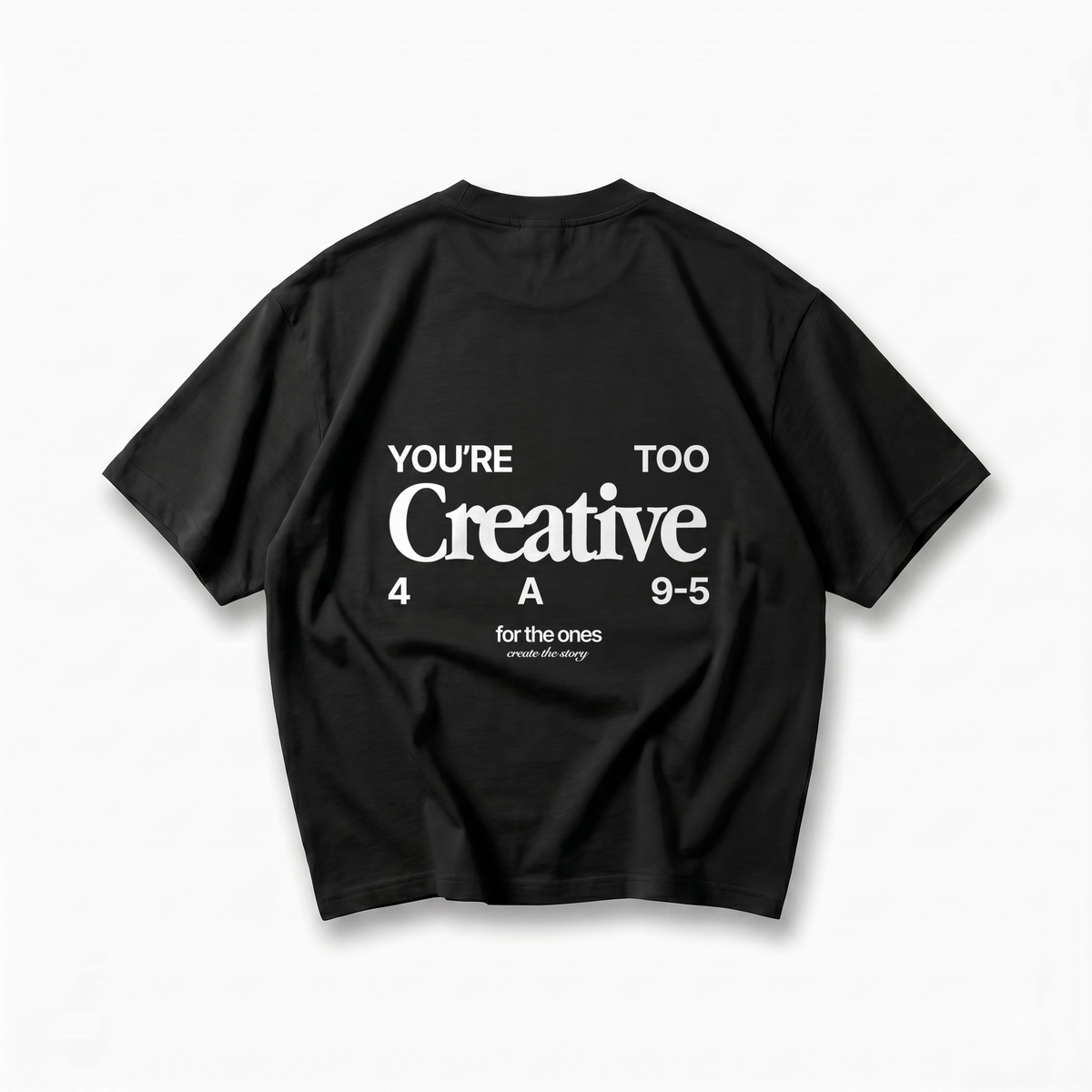Too Creative Tee Oversized Black