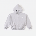 Jacket Hoodie Zip Up Pages Gray