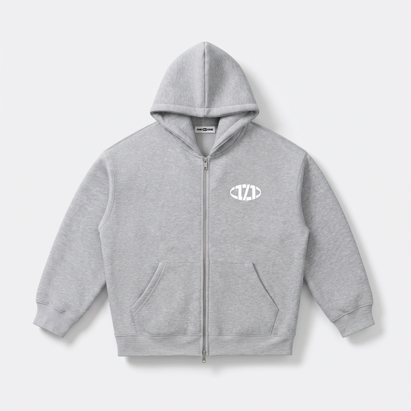 Comfy Heavyweight Zip-Up Page Gray
