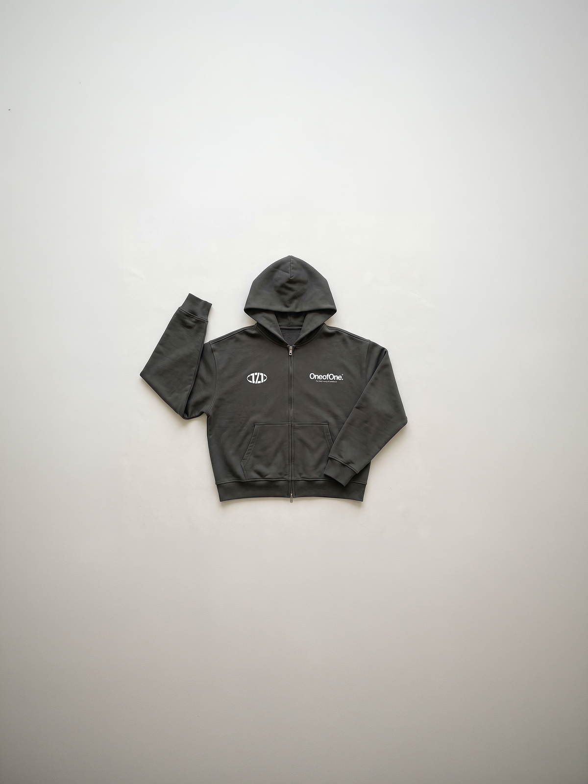 Too Creative Zip Hoodie - Dark Gray